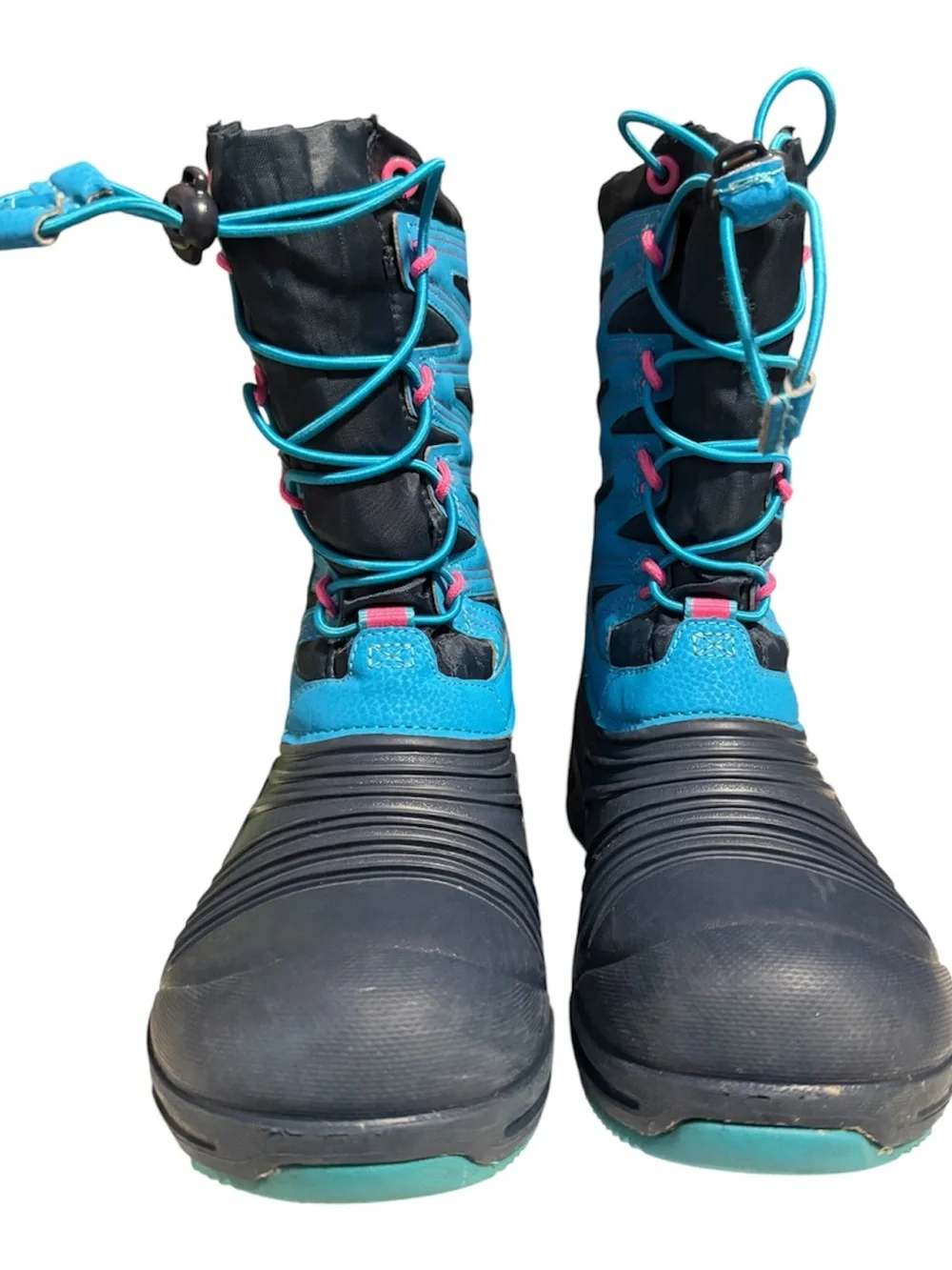 Merrell Kids Snow Quest Warm Turquoise and Black Insulated Winter Boots - 4